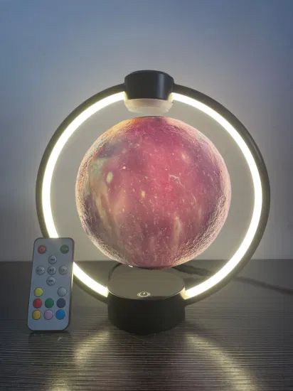 L'orologio cosmetico galleggiante per sigarette da tavolo con levitazione magnetica acrilica personalizzata di colore rosso può espositore per la pubblicità con luce a LED rotante a 360°